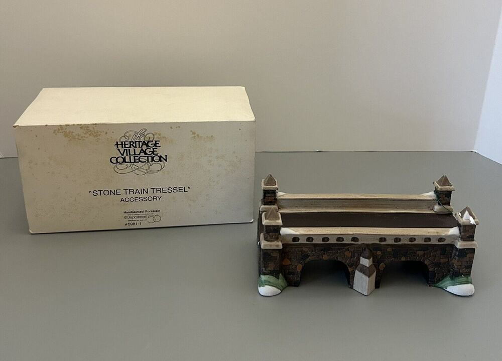 Dept 56 Stone Train Tressel Accessory #5981-1 Heritage Village Collection 1988